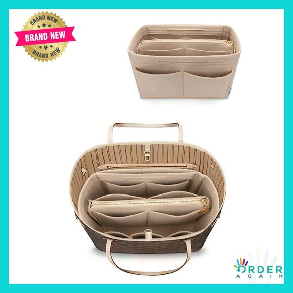 Handbags - Felt Purse Organizer Insert Zipper Tote Shaper Speedy Neverfull Fit